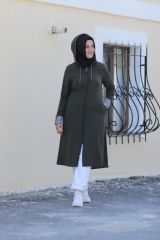 Büyük Beden Fermuarlı Spor Kap