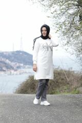 Taş Baskı Sweatshirt Tunik