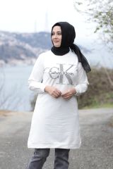 Taş Baskı Sweatshirt Tunik